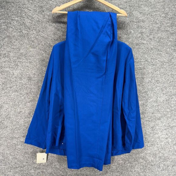 New Intriguing Threads Pants Suit Women 1X Plus Blue Collared Long Sleeve Casual - Picture 2 of 8
